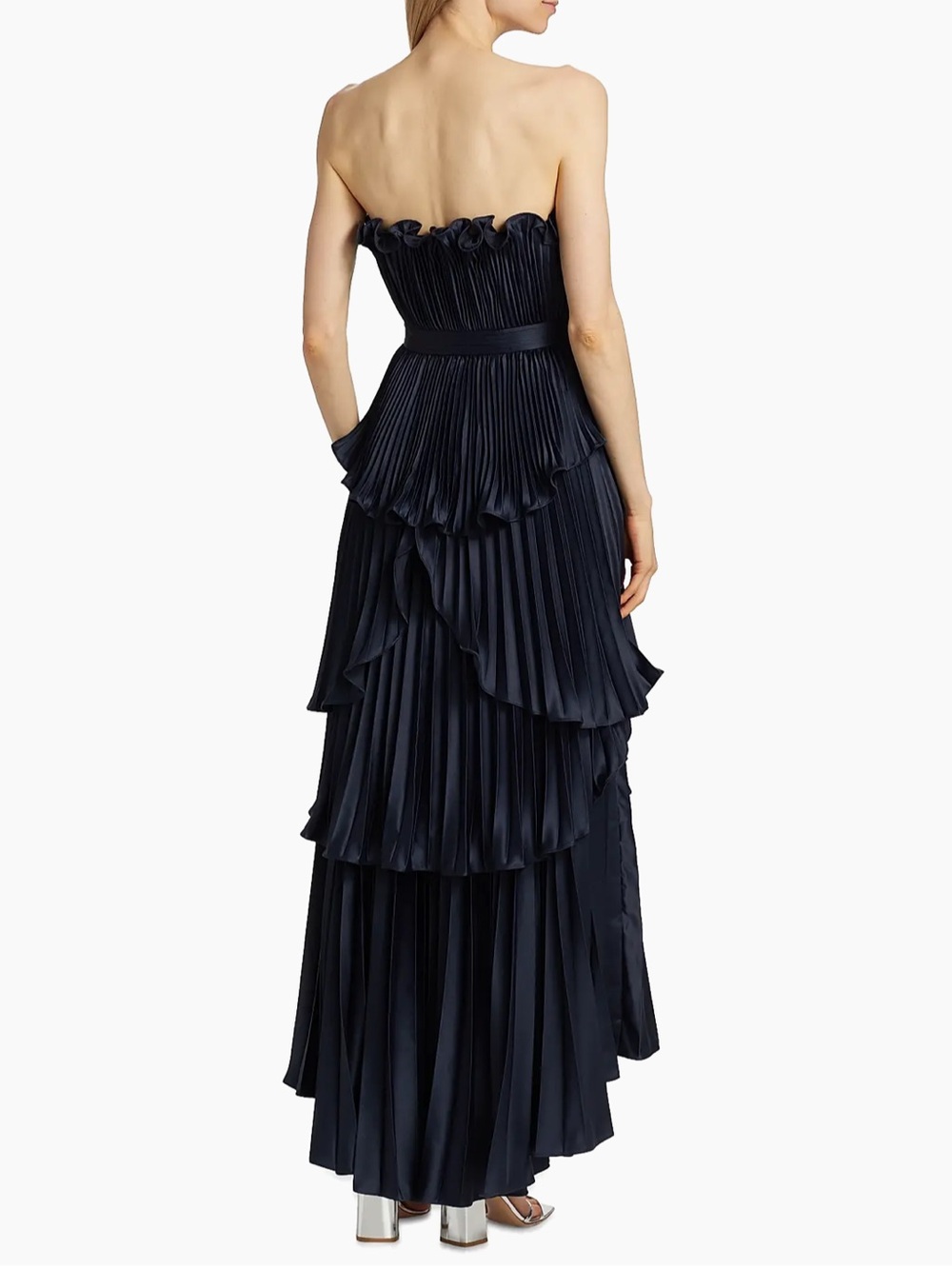 AMUR • Janey Tiered Shell High-Low Gown - Picture 4 of 7